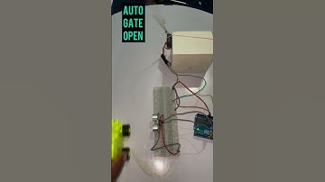 DIY Automatic Gate with Ultrasonic Sensor & Servo Motor!#experiment #servomotor