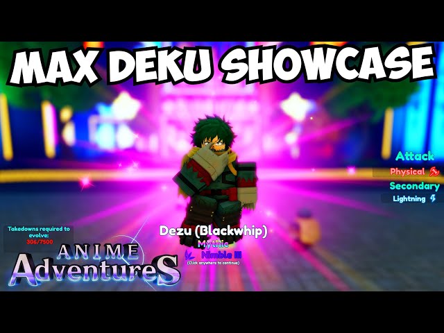 Showcase] MAX LEVEL EVOLVED DEKU IS ACTUALLY A TOP 10 NEW UNIT! [UPD 12] Anime  Adventures* New Code 