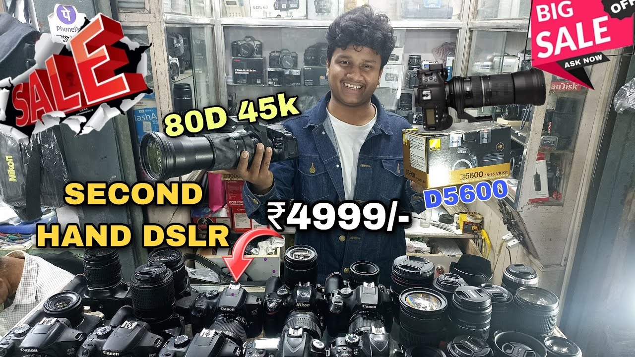 kolkata Second hand 📸 dslr camera market d5600, 200d, 80d, 90d jibaofficialvlog6584 YouTube