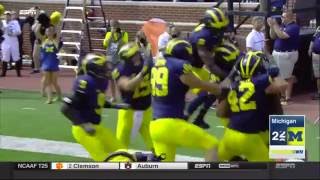 Delano Hill pick-six - Michigan vs Hawaii