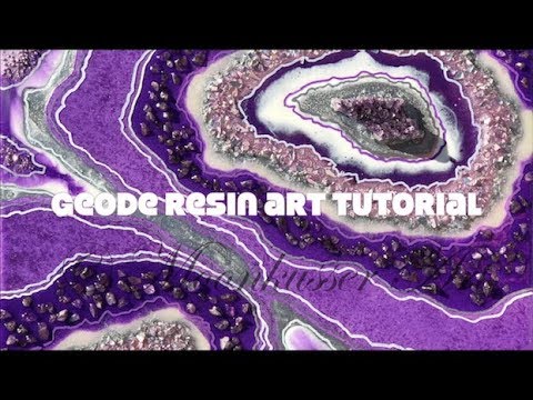 Geode Resin Art Tutorial - Geode Amethyst - By Moonkusser Art - Youtube