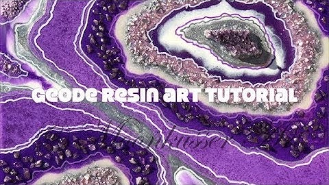 Geode Resin Art Tutorial -  Geode Amethyst - by Moonkusser Art