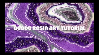 Geode Resin Art Tutorial -  Geode Amethyst - by Moonkusser Art