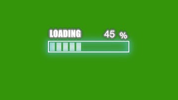 LOADING BAR  with percentage counter green screen video asset useful editing material