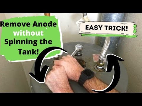 Keep Water Heater from Spinning!  [Remove Anode Rod EASY TRICK]