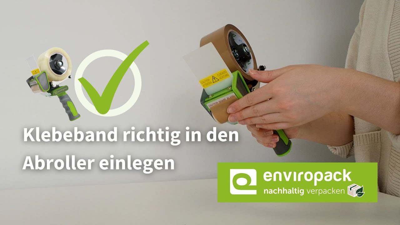 In 5 Schritten Klebeband richtig in den Klebeband-Abroller einlegen ... In 5 Schritten Klebeband richtig in den Klebeband-Abroller einlegen ...
