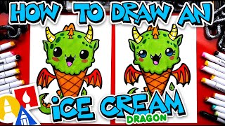 How To Draw An Ice Cream Dragon For Halloween