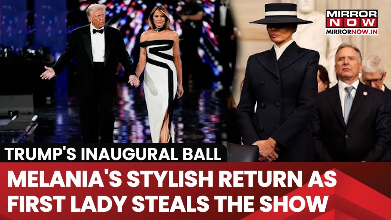 Melania Trump Shines In Glamorous Gown At Inaugural Ball, Marking Stylish  Return As First Lady