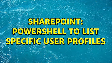 Sharepoint: Powershell to list specific user profiles