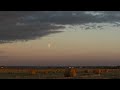 Восход и Заход луны Tracking timelapse of the moon, moonrise and moonset