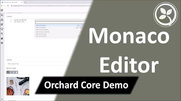 Monaco Editor - Orchard Core Demo
