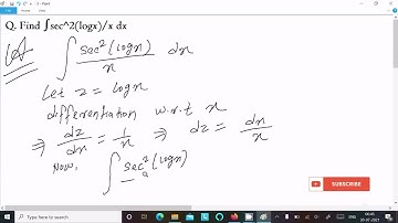 Evaluate the integral : ∫ sec²(logx)/x