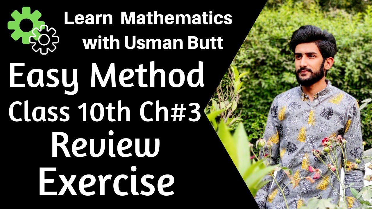 Class 10th Mathematics Chapter 3 Review Exercise | Variations | Maths Chap 3 Review Exercise
