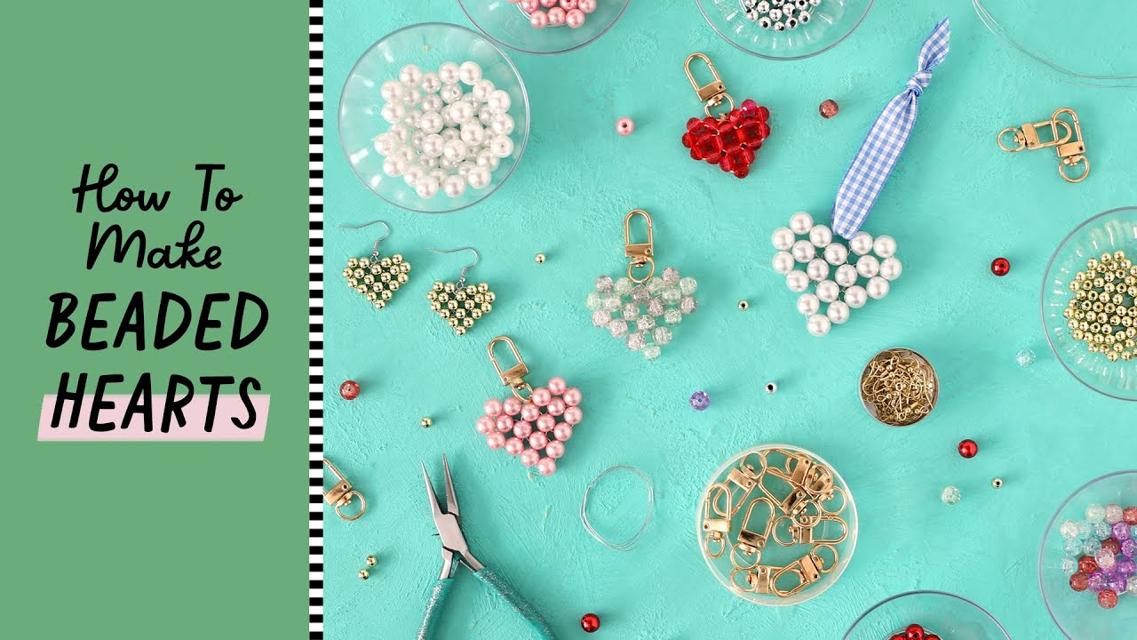 How To Make Beaded Hearts - YouTube