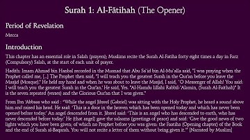 Quran: 1. Surah Al-Fatihah (The Opener): Arabic and English translation. سورة الفاتحة مترجم