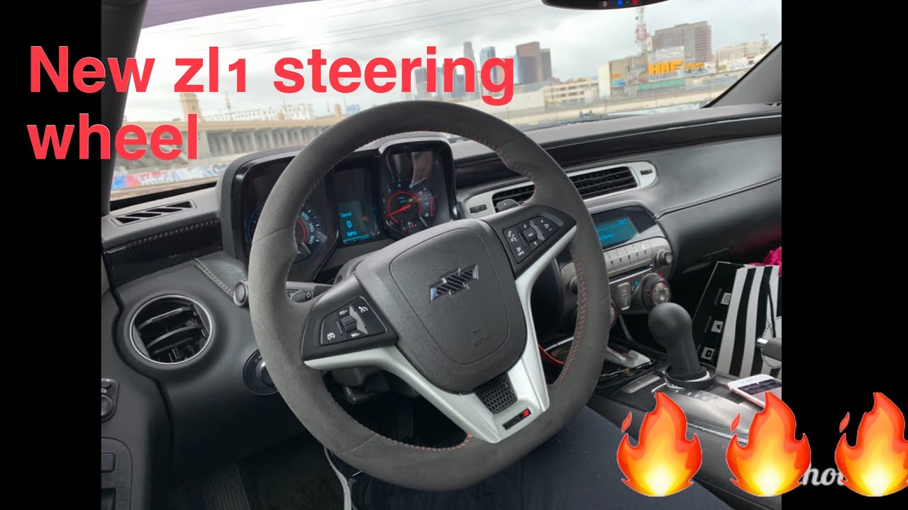 Installing New ZL1 steering wheel on my camaro! Suede red stitching 🤞🏽