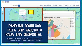 Download Peta SHP dari Ina Geoportal, Mudah & Gratis. Visualisasi data via Map di Tableau Public.