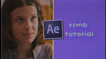 after effects | rsmb tutorial