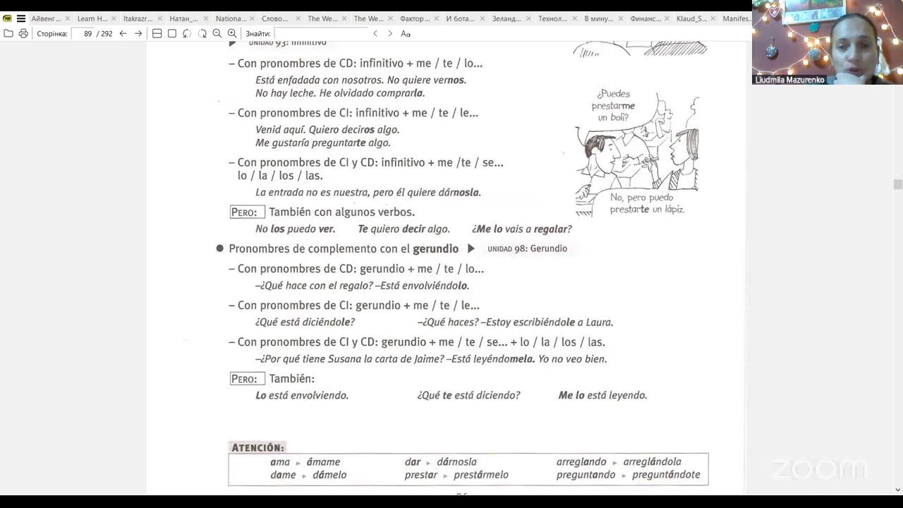 ❗Gramática de uso del español⚡💯37-39😱✨Pronombres 🎁💰🍀💏❗ 🧿