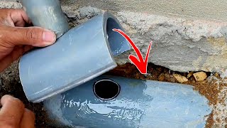 How to easily connect two pvc drain pipes together at a difficult location #meodoisong #meovat