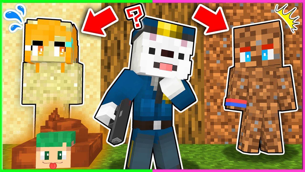 ブロックやペット、うんち...💩に擬態してバレずに逃走中してみた結果...？！🐾🔍💨『動物かくれんぼ』【まいくら・マインクラフト】よろずや🍭