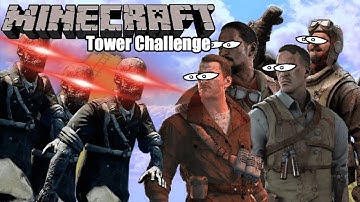 Scaling The Minecraft Tower! - Bo3 Zombies Custom Map