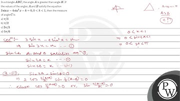 In a triangle \( A B C \), the angle \( A \) is greater than angle \( B \). If the values of the...