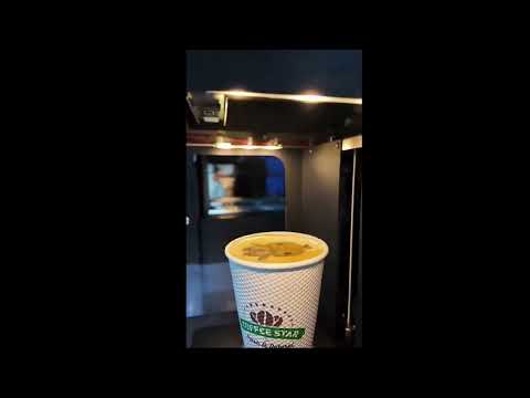 Robot Coffee Vending Machine Making Coffee Milk Tea