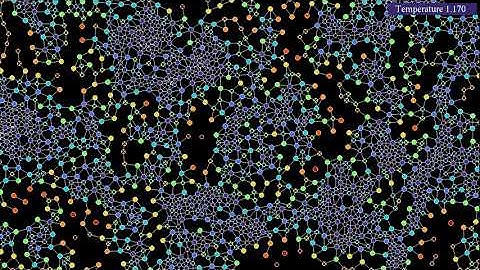 A mixture of two types of particles interacting with Lennard-Jones potentials