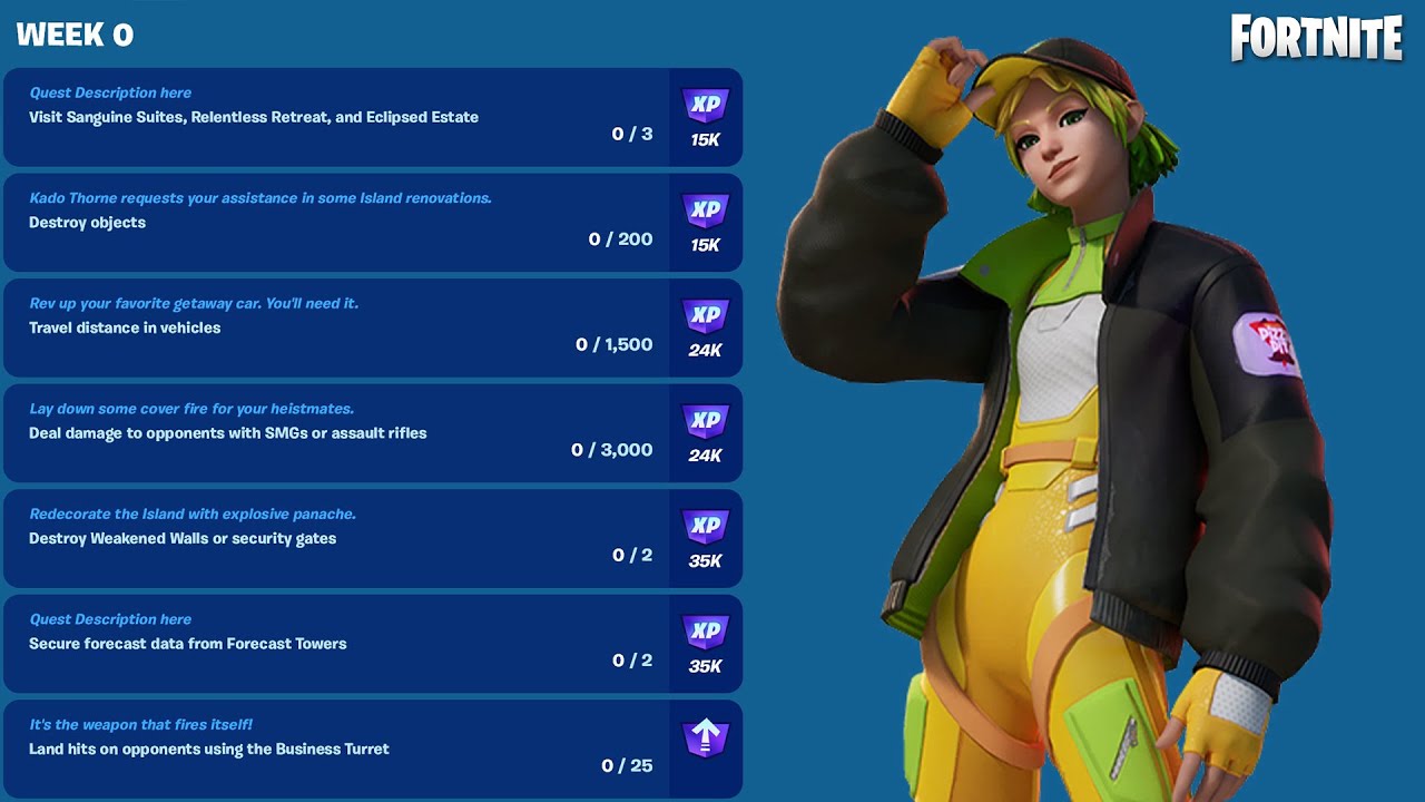 *ALL* Week 0 Challenges in Fortnite Chapter 4 Season 4 