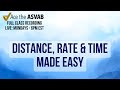 ASVAB Arithmetic Reasoning: Distance, Rate & Time Word Problems Explained!