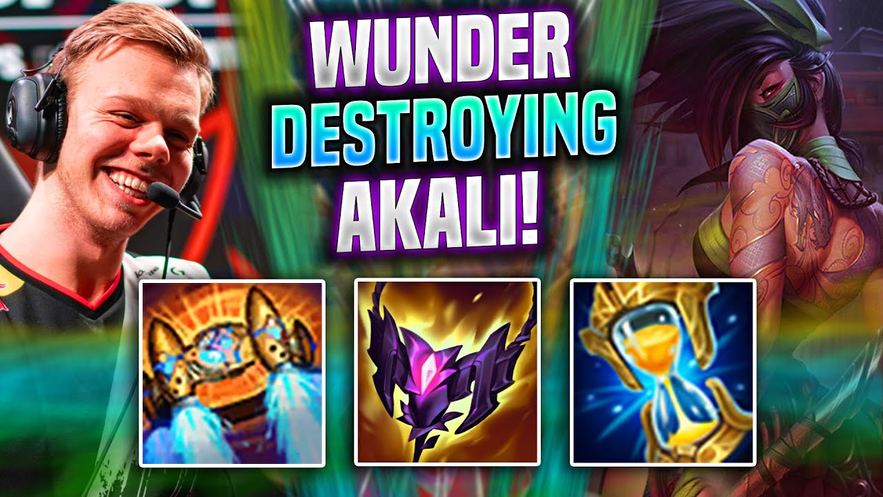 WUNDER DESTROYING WITH AKALI! - FNC Wunder Plays Akali Top vs Tryndamere! | Season 2022