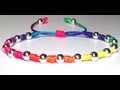 TUTORIAL COMO HACER UNA PULSERA MULTICOLOR DE NUDOS FRANCISCANOS Y CUENTAS PLATEADAS AJUSTABLE DIY