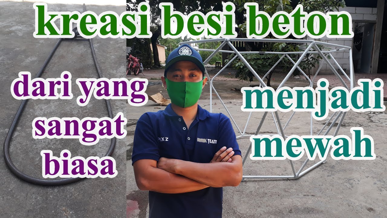 SULAP besi  beton  menjadi meja  yang indah segi delapan 