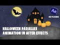 Spooky Halloween Parallax Scene in After Effects | After Effects Tutorial | no Plugins