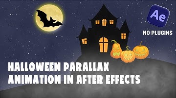 Spooky Halloween Parallax Scene in After Effects | After Effects Tutorial | no Plugins