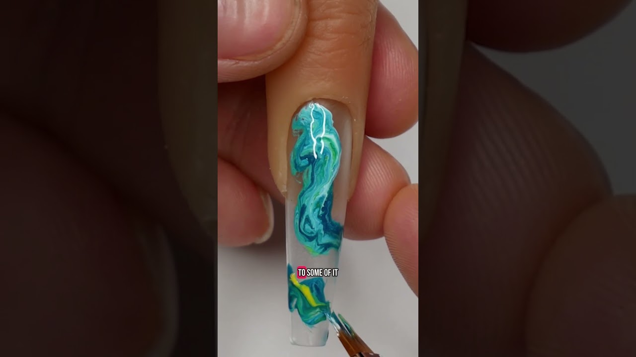 Ocean inspired nails. Products available on gottinails.com 