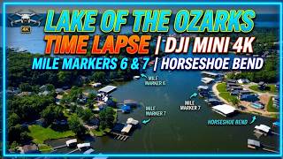 Lake of the Ozarks 4K Time-Lapse DJI Mini 4K Flyover Mile Marker 6 7 to Horseshoe Bend
