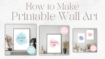 Printable Wall Art FULL TUTORIAL On Canva - Creating,SIZING.