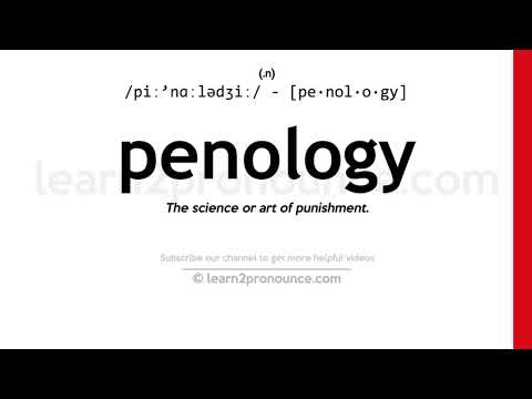 Uttale av Pønologi | Definisjon av Penology