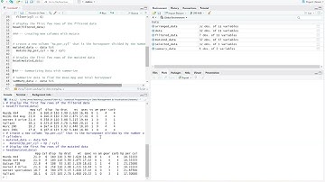 Data Wrangling: Using the "dplr" package from "Tidyverse"