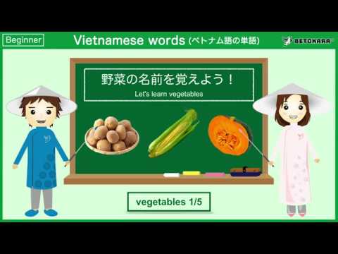 90秒 ベトナム語で野菜 1 の名前を覚えよう Let S Learn Vegetables Youtube