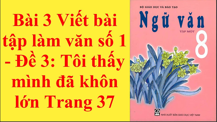 Bài văn số 3 lớp 8 đề 1