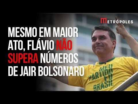 "Poderia fazer muito mais": Flávio mobiliza eleitores no 7 de setembro, mas não supera o pai