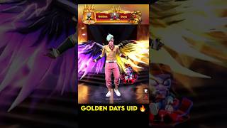 Golden Days FF Uid | Golden Days Uid 🔥 Golden Days Id | @Golden-Daysff #freefire #shorts #short