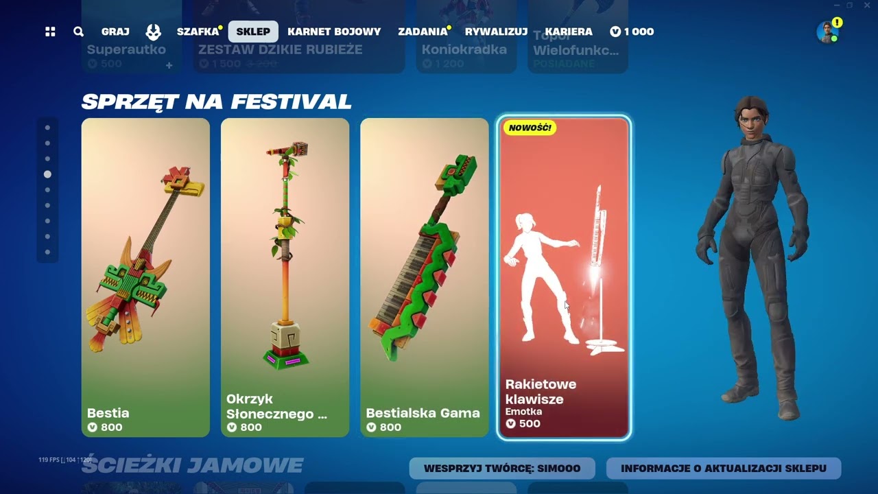 SKLEP FORTNITE 28.04.2024 (MARVEL,SPIDER-MAN ZERO,DAREDEVIL,GLITCH,SIORBENTYNA,FENNIX,TRESER)