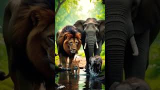 सेर और हाथी का सच्ची दोस्ती #lifeisbutadream #animation #facts baby learn abc alphabetanimalscartoon