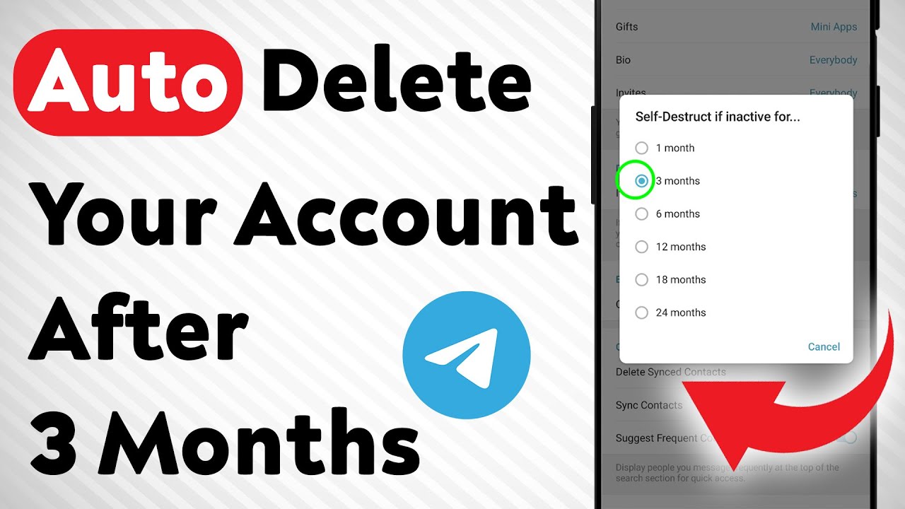 How to Automatically Delete Your Telegram Account After 3 Month (Updated)