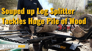 Souped up 300-Series RuggedMade Log Splitter Takes on Woodpile