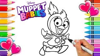 Summer Penguin Disney Muppet Babies Coloring Page | Muppet Babies Coloring Book | Printable